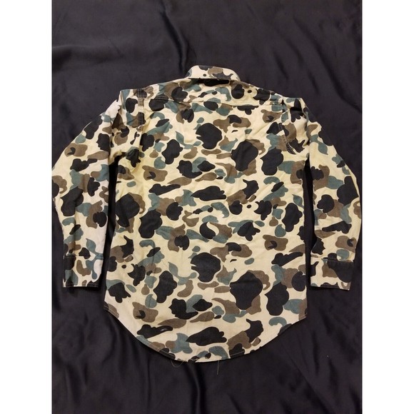 Vtg Deerskin Melton Flannel Hunting Shirt Men’s M Brown Camo 100% Cotton USA - Picture 6 of 9